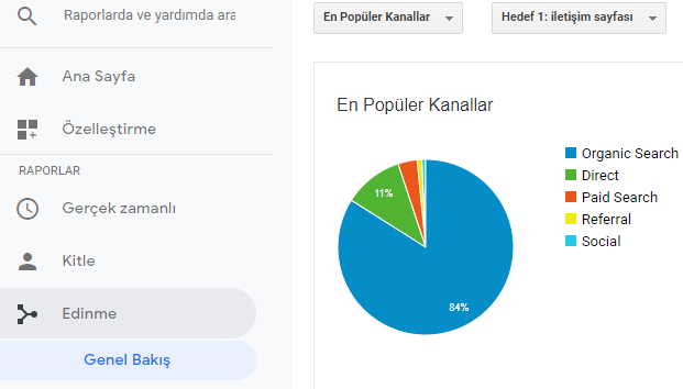 Edinme Sekmesi Görünümü